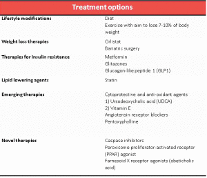 Fig. 2. Treatment options available for non-alcoholc fatty liver disease